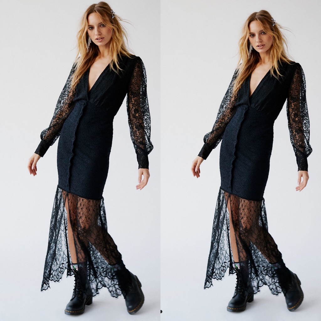 Free People X Nighcap Siena Lace Gown